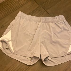 Gray running shorts